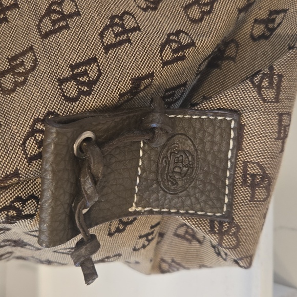 Vintage Y2K Dooney & Burker Brown Monogram Satchel Bag - Picture 9 of 9